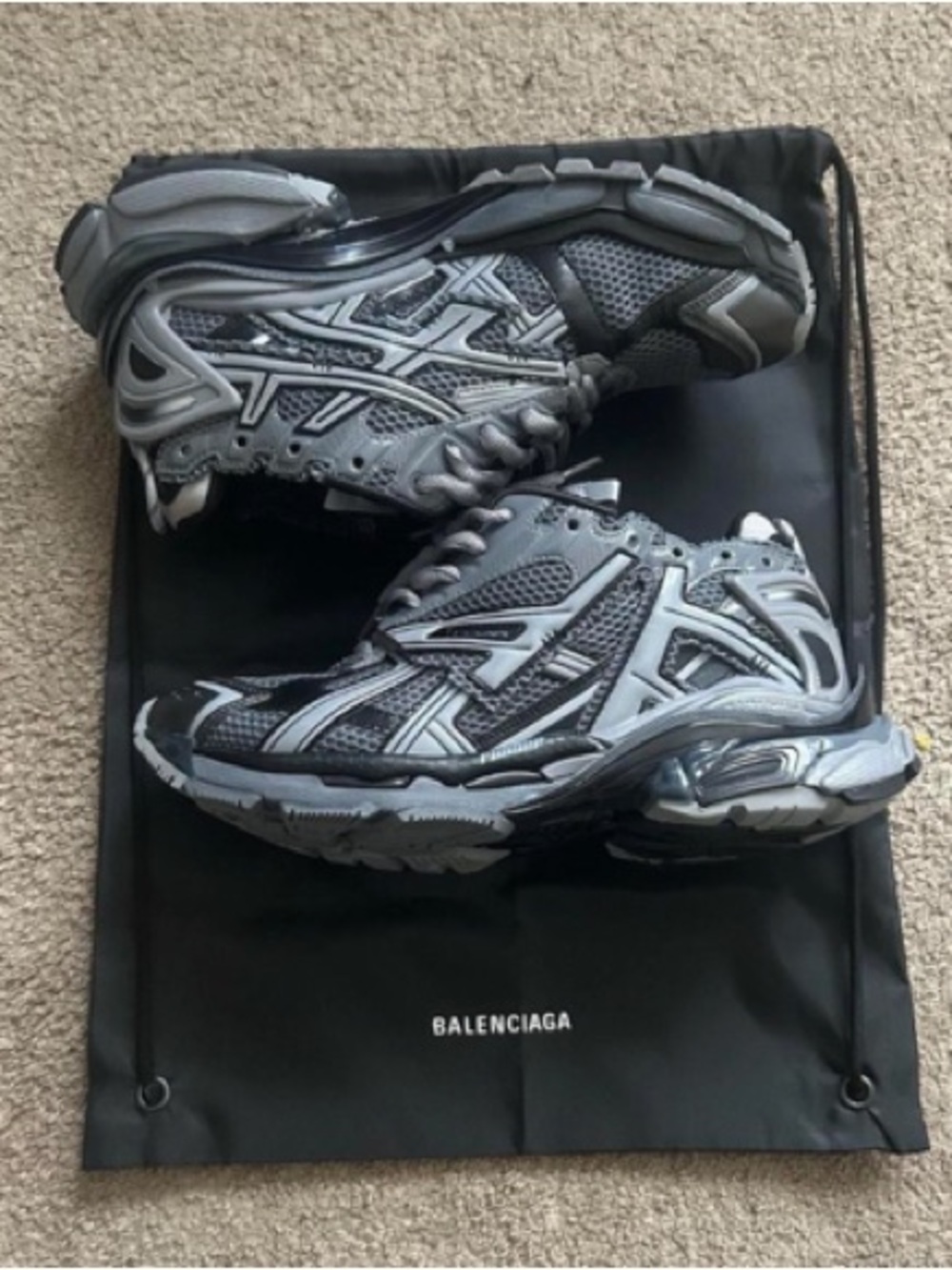 Balenciaga Men’s Multi-Tone Gray Athletic Sneakers